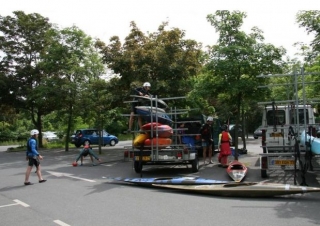  club members and canoe kayak equipment